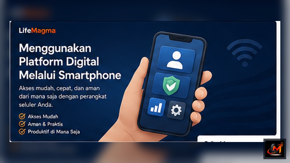 Poster LifeMagma: Cara Menggunakan Platform Digital melalui Smartphone dengan Lebih Nyaman