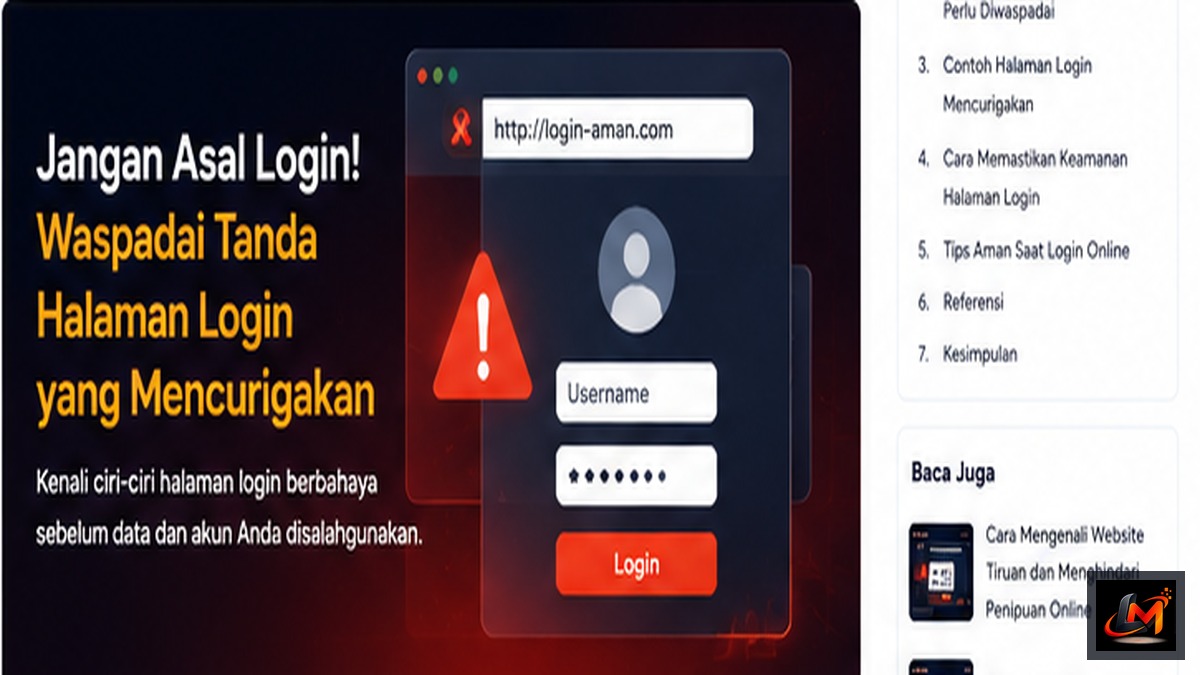 Tanda Halaman Login yang Perlu Diwaspadai Sebelum Memasukkan Data Akun