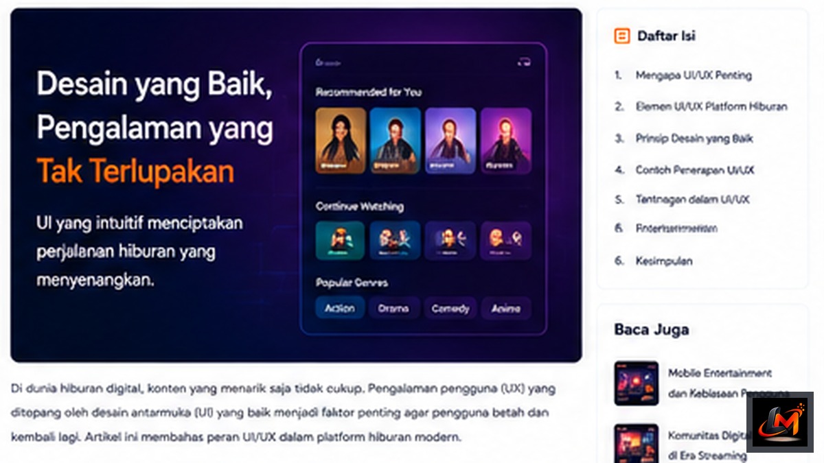 UI dan Pengalaman Platform Hiburan: Mengapa Desain Menentukan Kenyamanan Pengguna